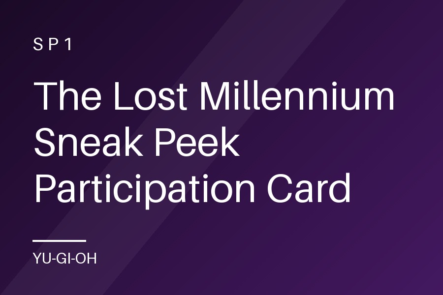 The Lost Millennium Sneak Peek Participation Card