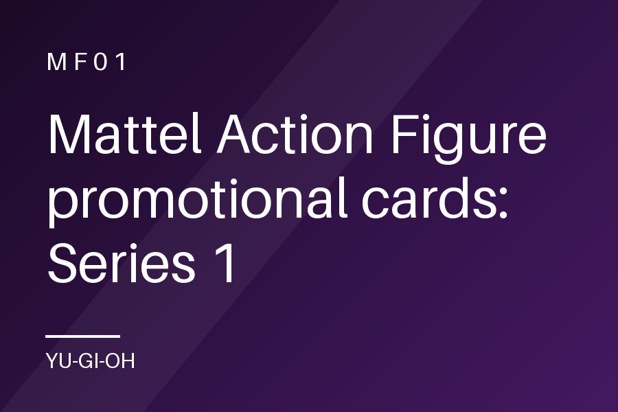 Mattel Action Figure promotional cards: Series 1